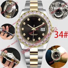 Énorme diamant hommes montre pétoncles cadran Mechanica automatique 43mm haute qualité en acier natation étanche sport style classique noir go309W