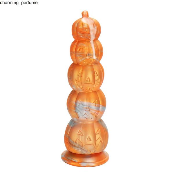 ÉNORME MONSTER Fantasy Dildo Épais Perles anales anales anales pour les hommes Grands tas de citrouille Halloween Lildo Halloween avec tassement d'aspiration