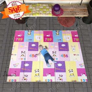 Énorme tapis de jeu thermique pliant ramper tapis développement cadeau pour enfants maison tapis enfants pari jeu jouet Portable 220209