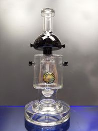 Énorme bong en verre dab rig conduite d'eau enivrante plates-formes pétrolières double arroseur perc lourd épais recycleur bongs cheechshop