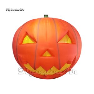 Énorme tête de citrouille gonflable Halloween monstre ballon éclairage Air sauter fantôme de citrouille pour la décoration de fête