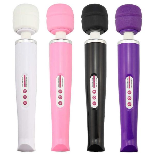 Énorme baguette magique vibrateur stimulateur de Clitoris, jouets Sexy pour femmes, puissant chargeur USB, bâton Av, produits pour femmes adultes 230t