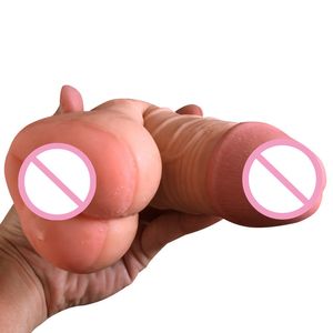 Enorme realistische dildo voor vrouwen anale seks mannelijke masturbator pocket pussy sex speelgoed voor homo penis vagina 2 in 1 volwassen seksspeeltjes paar