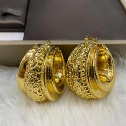 Huggie grand cerceau boucle d'oreille de mariage pour les femmes Dubai bijoux cerceau doré boucles d'oreilles de soirée discothèque bijoux de fête de mariage