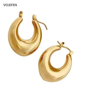 Huggie VOJEFEN 18 carats boucles d'oreilles en or bijoux AU750 boucles d'oreilles en or véritable pour femmes élégant Piercing oreille bijoux concepteur produits de luxe cadeau