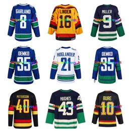 Hughes Elias Quinn GH Pettersson Canucks CCM hockeyshirt Conor Garland Nils Hoglander Kuzmenko J.T. Miller Thatcher Deo Gino Odjick Pavel zeldzaam