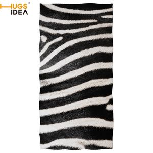 HUGSIDEA imprimé léopard zèbre / python / tigre / girafe fourrure animale bain en microfibre bain à séchage rapide main / visage serviette couverture Y200429