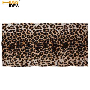 Hugsidea Luxury Leopard Print Bath Back Back Back Toule 3D Cheetah Fur Design Spa Sport Gyor Gyor