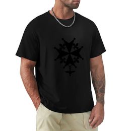 Hugentot Cross Design door Syryatsu T -shirt Animal Prinfor Boys Summer Top Mens Plain T Shirts 240327