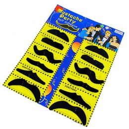 Huhule 12pcs Costume drôle Halloween Party Moustache Cosplay accessoires fausse moustache fausse barbe pour enfants adultes halloween home déco