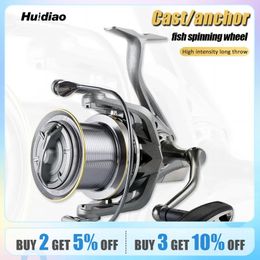 Huidiao Roueur en acier inoxydable Reel de pêche 8000 9000 10000 12000 14000 25kg Reel puissant en eau salée Drue d'eau douce 240417