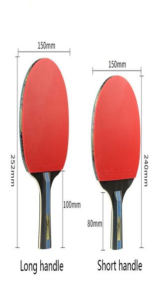 Raqueta de tenis de mesa Huieson de fibra de carbono de 4 estrellas, raqueta de ping-pong de goma doble Pimplesin con bolsa, protección de borde de pelota de tenis de mesa C8473665