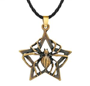 Huilin Sieraden Punk Dier Insect Spider Ketting Antiek Brons Rock Star Hanger Ketting Viking Cool Mannen Sieraden Gift Charm8330455