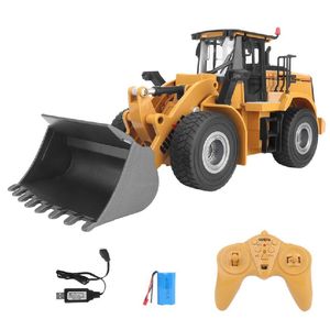 Huina Toys No-662 1/24 Ligloy Heavy Bulldozer Ore Truck 9-Channel 2.4GHz RC Engineering Voertuig Good Wanticip Manship Groot Design