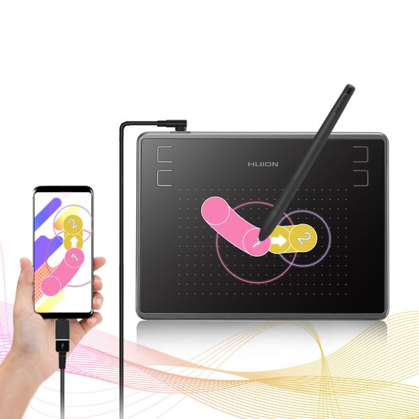 HUION H430P Digital s Micro USB Signature Graphics Drawing Pen OSU Game Tablette sans batterie