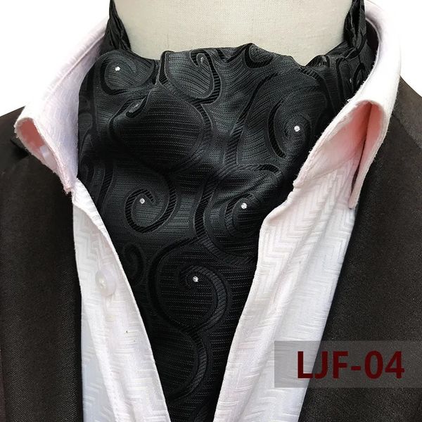 Huishii Luxurious Brand Neck Scarf Paisley Jacquard Bandana Busssiness Wedding Party British Tuxedo Shirt Notband Scarf240409