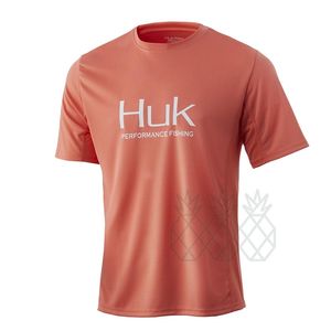 HUK UV-visshirt met korte mouwen Heren Zomervisshirt UPF50 Zonbescherming T-shirt Vissen Outdoor Jersey Wandelen Sportkleding 220812