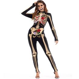 Structure du corps humain 3D Imprimer Party Soirée Costume Combinaisons Pantalons Skinny Hommes Femmes Halloween Cosplay Costumes Ensembles Festival Wear230T