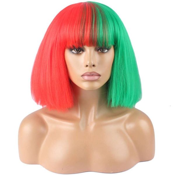 Wig bouclés humains Wig Wigs Fashionable Makeup Dance Freades Night Clubs Coathear Broom Wigs