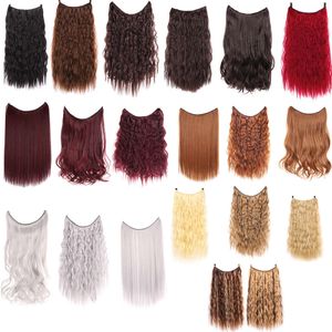 pelucas rizadas humanas que venden pelucas de estilo de pescado extensiones de cabello sintético ondulación de agua y extensiones de cabello sin costuras