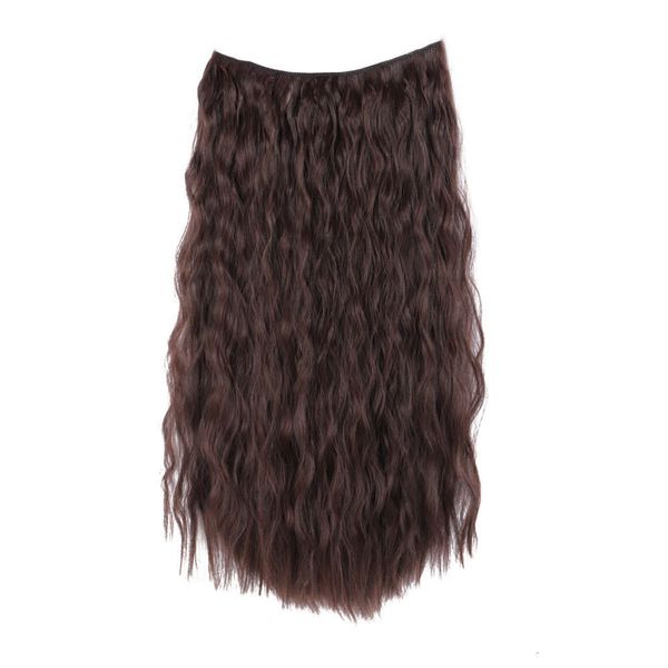 perruques bouclées humaines vendant des perruques de ligne de poisson Extensions de cheveux synthétiques Ripple à eau et extensions de cheveux sans couture