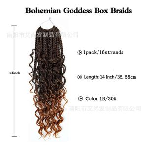 Human Curly Wigs Wig Dirty Braid Crochet Braid Three Strand Braid Flying Hair Synthetische vezel Dirty Braid Goddess Box Braids