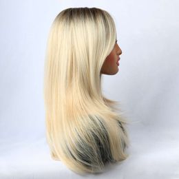 pelucas rizadas humanas peluca gradiente de oro de oro mediano cabello largo con fibra química fibra de cabeza completa Coswig diario