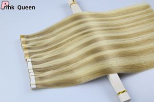 Menselijk volledig haar film haar PU hair extensions natuurlijke spoorloze hair extensions Tape in menselijk haar Europese en Amerikaanse mode