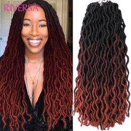 Bulks de cabello humano 18 pulgadas rizado Faux Locs Crochet Hair 1 - 6 paquetes ondulados Faux Dreadlocks trenzado pelo sintético Faux Locs extensiones de cheveux 230906