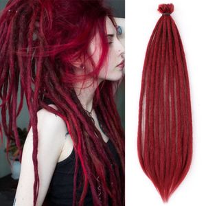 Cheveux humains en vrac 22 pouces Extensions de dreadlocks faites à la main Crochet Tresses Reggae Cheveux Hip-Hop Style Faux Locs Tressage Crochet Cheveux 230906