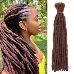 Echt haar Bulks 6-20 inch Handgemaakte Dreadlocks Synthetische haarextensions Zwart Reggae Gehaakt Vlechthaar voor Afro-vrouwen en mannen Rental 230901