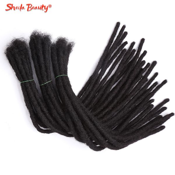 Extensiones de cabello humano a granel Afro rizado a granel cabello humano Natural rastas trenzas extensiones de cabello trenzado de ganchillo hechas a mano suaves imitación Locs para mujeres negro 230906