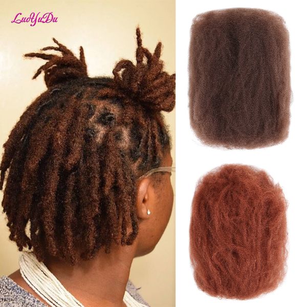 Menschliches Haar Bulks Afro verworrene lockige synthetische Flechten Haarverlängerungen für DIY Good Omens Cosplay 10 Zoll 50 gr/teile für Dreadlocks Twist Braids Haar 230906