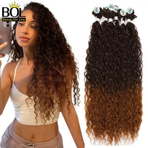 Bulks van echt haar BOL Afro Kinky krullend haarbundels Synthetische haarextensies Ombre kleur haarweefselbundels 3 stuks / 100 g voor vrouwen Snel 230925