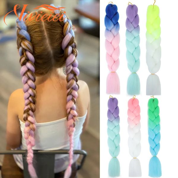 Bultos de cabello humano Trenzado preestirado para trenzas africanas Paquetes sintéticos coloridos Yaki Trenza jumbo recta al por mayor 231007