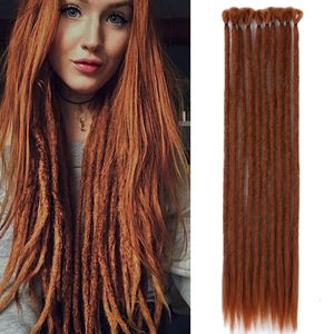 Bulks van echt haar Saisity 22 inch Handgemaakte synthetische dreadlocks haarextensies voor vrouwen Haarverf Faux Locs Gehaakte haarvlechten Hiphop 230826