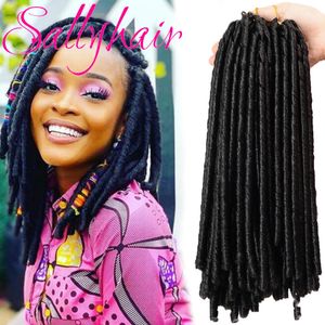 Cheveux humains en vrac Sallyhair 6 paquets synthétiques doux Faux Locs 14 pouces Crochet tressage Extensions de cheveux coiffures africaines Dreadlock Crochet tresses 230904