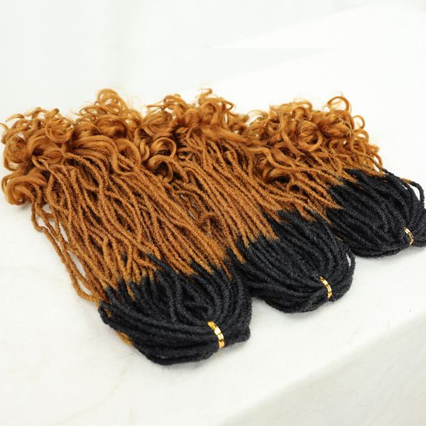 Cheveux humains en vrac Sister Locs Crochet Cheveux 3PCS / Pack Synthétique Bouclés Extrémités Dreadlocks Extension de Cheveux Tresses Africaines Pour Femme Noire Faux Locs 230906