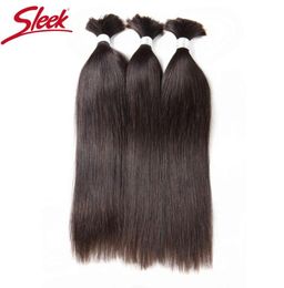 Human Hair Bulks Élégant 30 pouces paquets de cheveux humains en vrac droit pour tresser sans trame Crochet tresses unique brésilien 27002332171196