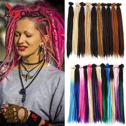 Bulks de cheveux humains synthétiques de 20 pouces extensions dreadlock ombre ombre noir et violet 10 mèches à la main redessines reggae corchet à la main dreadlocks coiffure 231010