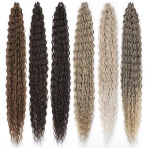 Cheveux humains en vrac synthétique Crochet OceanDeep Wave léger tressage s Afro boucles africaines faux 231025