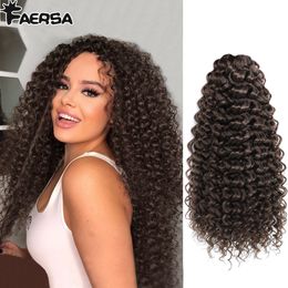 Bulks de cabello humano hilos ondulados Crochet Braid cabello14 18 22 pulgadas ombre sintética onduladas onduladas afro cabello para mujeres ondas profundas de baja temperatura 230921