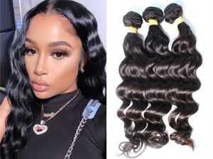 Bundles de cheveux humains vague naturelle vierge brésilienne indienne malaisienne péruvienne extension de cheveux prix de gros expédition rapide