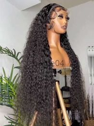 Capless pruiken van echt haar 13x4 Deep Wave Hd Lace Frontal Curly Human Hair Wigs For Women Brazilian Pre Plucked 30 40 Inch 13x6 Water Wave Lace Front Wig x0802