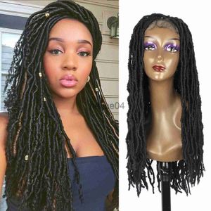 Perruques Capless Cheveux Humains Lai Ya Perruque Synthétique Déesse Gitane Perruques Tressées Tresse Africaine Avec Des Cheveux De Bébé Bohème Nu Locs Tressé Dreadlocks Perruques x0802