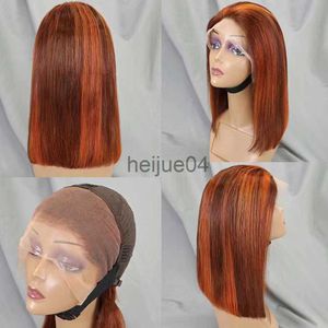 Perruques de cheveux humains capless perruque courte droite Bob 13x4 Lace Front perruques de cheveux humains pour les femmes pré-plumées brésiliennes cheveux humains dentelle frontale perruque 200 densité x0802