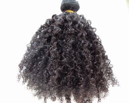 Human Hair Extensions 3B 3C Clip in Braziliaanse kinky Curly Virgin Dik Weft 120G 1Sets Volledig head4010933