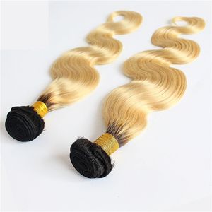 Extensions de cheveux humains Body Wave 2 Bundle 1b 613 tissage de cheveux humains brésiliens Non Remy cheveux blonds 2 pièces seulement 200g livraison gratuite