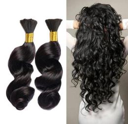 Cabello humano para micro trenzas, ondas sueltas a granel para trenzar, sin trama, 9A, extensiones de cabello a granel con ondas sueltas 18039039269349