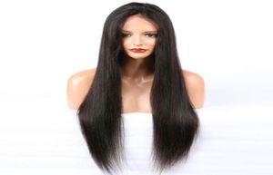 Human Hair Front HD Lace Wig Silky rechte geplukte haarlijn Braziliaanse Indiase Maleisische Maleisische maagdelijke volledige kanten pruiken 150 Dichtheid 10A94072264